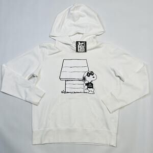Uniqlo KAWS Peanuts Hoodie Mens Medium White Snoopy Joe Kaws Graphic Sweatshirt